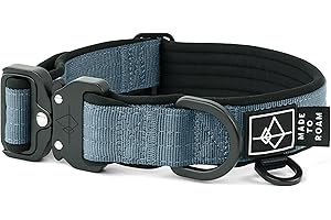 MADE TO ROAM Comfort Collar - Adjustable Nylon Dog Collar with Soft Comfortable Padding, Light Aviation Aluminum Metal Buckle