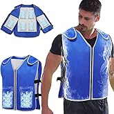 NJDGF Cooling Vest with 20Pcs Ice Packs - Body Cool Vest for Men Women Adjustable Cold Jacket for Summer Hot Weather