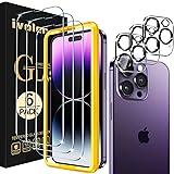 ivoler 3+3 Pack Tempered Glass for iPhone 14 Pro