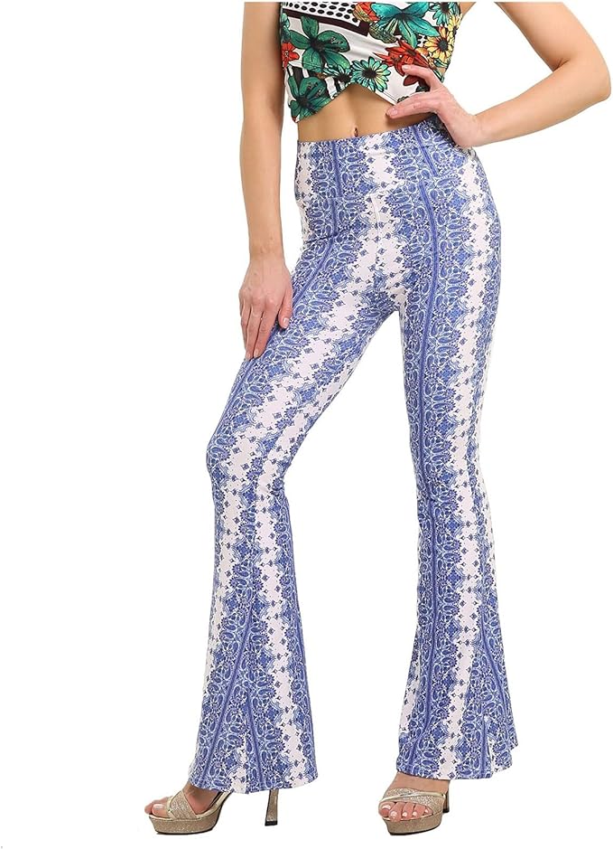 Bell Bottom Yoga Pants,Women's Fashion Bohemian Flare Pant High Waisted