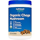 Nutricost 100% Organic Chaga Mushroom Powder 8oz (227 Servings) - Certified USDA Organic, Gluten Free & Non-GMO