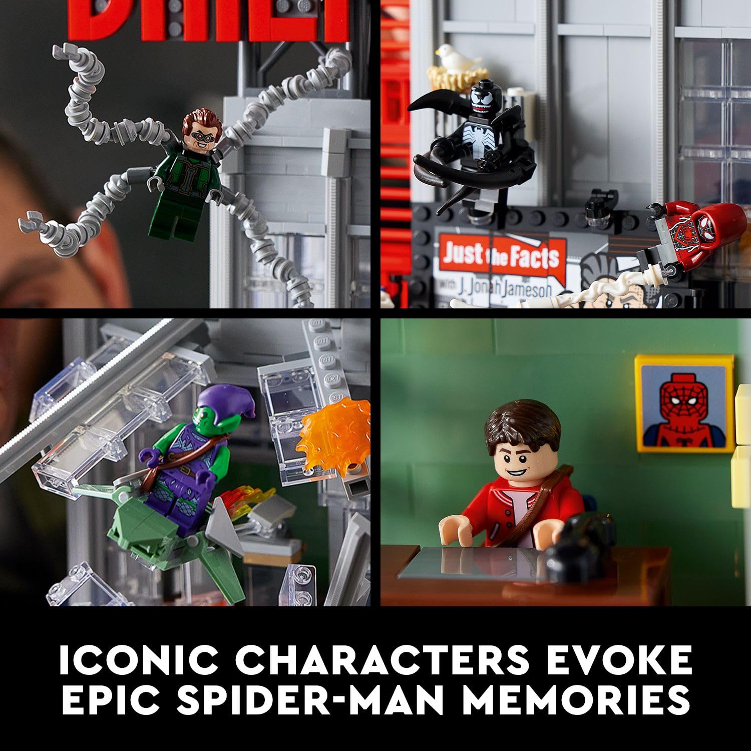 LEGO Marvel Spider-Man Daily Bugle Juegos de construcción para adultos - Exhibición como decoración de oficina o estantería - Regalos para fanáticos de hombres y mujeres - 25 minifiguras - 76178