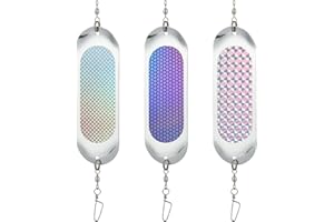 Rainmae 3 Pcs Kokanee Dodger Fishing Dodgers, 4.5 inch Reflective Bait Trolling Flashers Chrome Sling Blade Dodger Lures for 