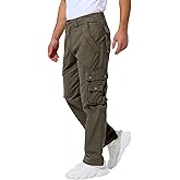 VOPOKER Men's Cargo Pants with 8 Pockets Ripstop Cotton Cargo Pants for Men Hiking Camping Fishing Running