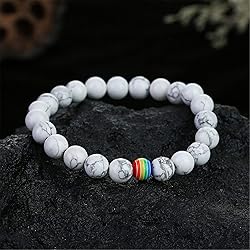 LGBT Natural Stone Bead Stretchy String Lesbian Gay