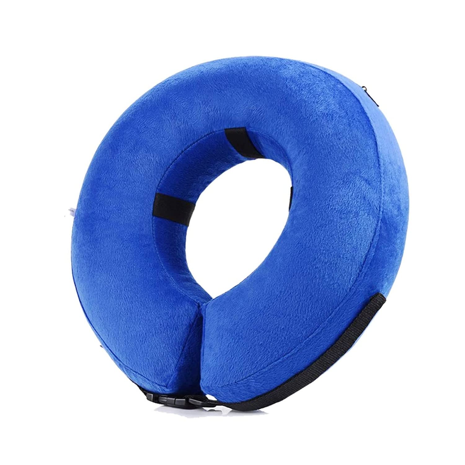 JZK Soft inflatable dog cone collar adjustable protective pet recovery cone for dogs after surgery or wound, prevent dogs from biting and scratching, XL