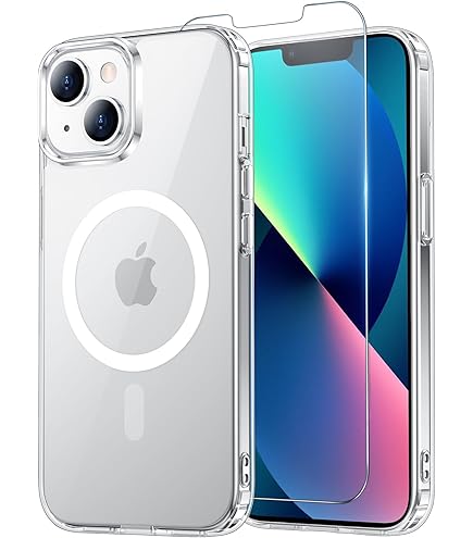 Amazon.com: JJGoo Compatible with iPhone 13 Case, Clear Blue Soft