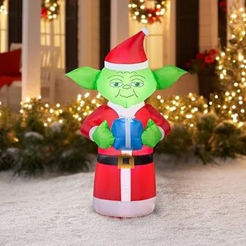 Christmas Airblown Inflatable Star Wars Yoda 5 Feet Tall Amazon