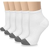 5 Pairs Copper Compression Socks for Women & Men - Ankle Plantar Fasciitis Arch Support Running Socks for Athletic