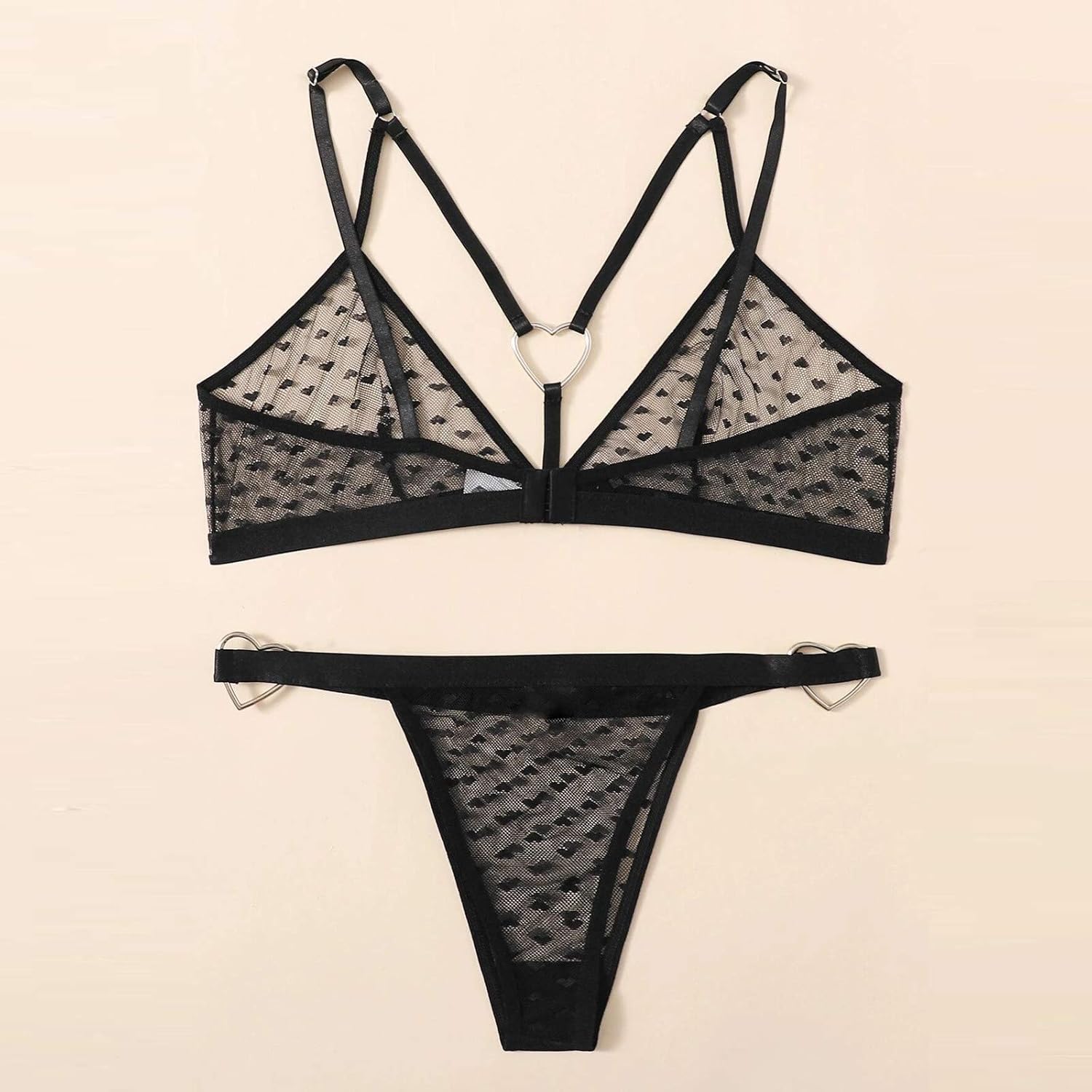 Damen Thin Mesh Transparent Durchsichtige SpitzenunterwäSche Tanga