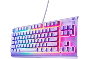 SteelSeries Apex 3 TKL Lavender RGB Gaming Keyboard — Tenkeyless Compact Form Factor — 8-Zone RGB Illumination — Water and Du