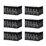 6 PCS Black Metallic Foil Fringe Tinsel Table