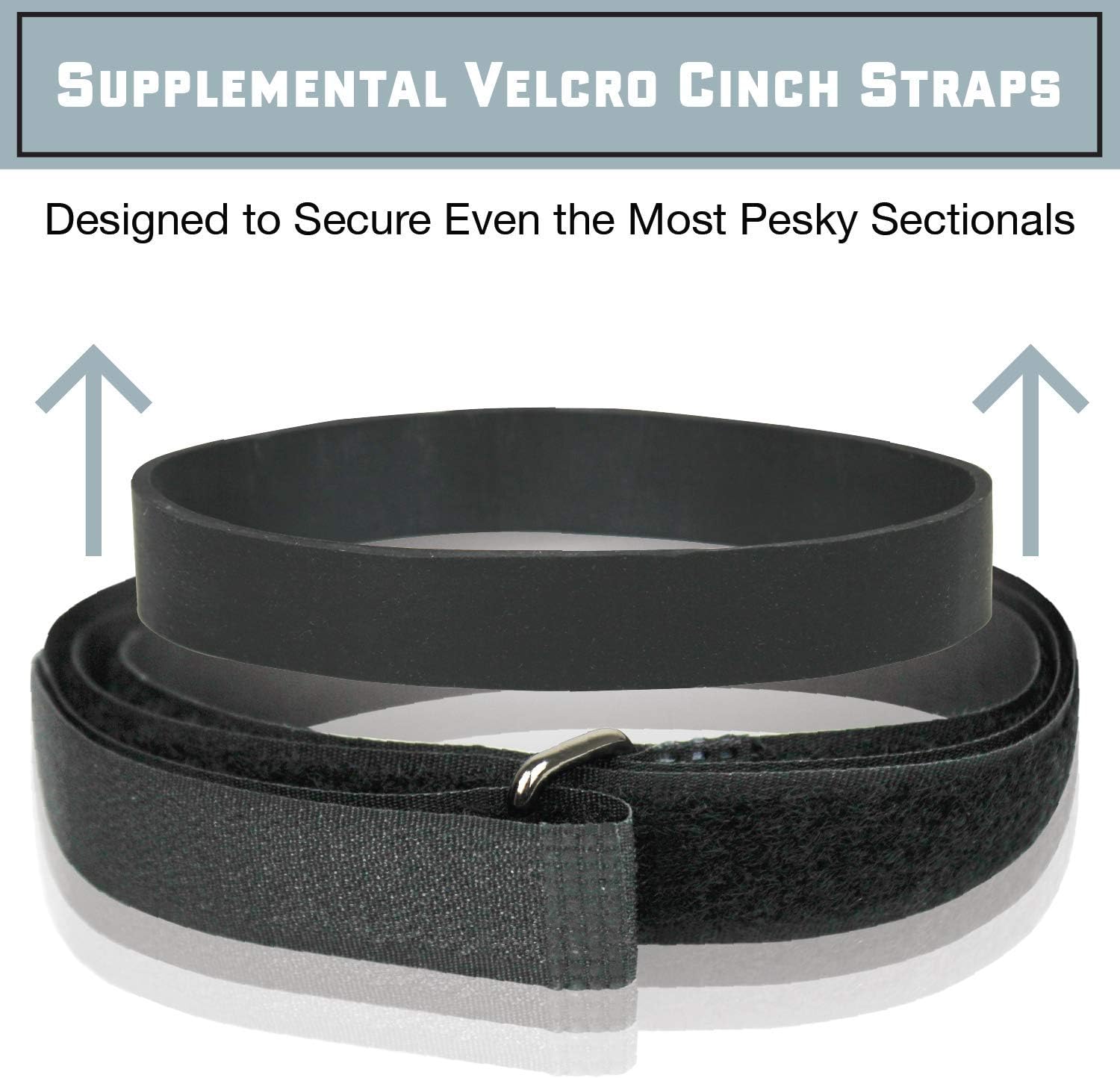 4 Pack Couch Clamp PRO NonSlip Sectional Connectors with HookandLoop