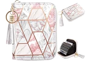 Coco Rossi Women's Small Credit Card Wallet RFID Glitter Cute Credit Card Holder Wallets for Women