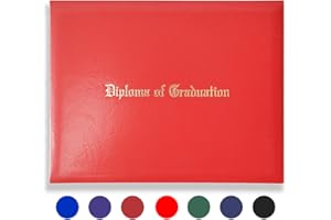 YIIOSS Diploma Holder Diploma Covers 8.5”x11” Imprinted “Diploma of Graduation”for Graduation Certifications Folder,Red,1-Pack
