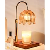 Funistree Flower Candle Warmer Lamp with Timer &amp; Dimmer, Adjustable Height Candle Warmer, Christmas Birthday Gifts for Women Mom, House Warming New Home Decor, Wax Warmer for Jar Candles