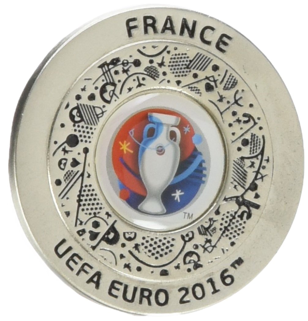 UEFA EURO 2016 – Official Product Pin Silver With Round Logo Emblem Cutting