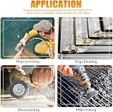Aongray Wire Brush Drill Attachment Set 8 pcs 1/4 Inch Shank Cup Wheel End view 7