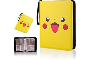 Othran Trading Card Binder 4-Pockets, Card Binder 400 Pockets, Card Holder Binder with Removable Sleeves and Zipper for Kids Organized