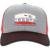 Cessna 70's Crest Logo Velocity Pilot Trucker Hat - Red/White/Blue