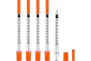 VAOKIN 1ml Syringe with Needle, Syringes 1cc 30G 1/2 Inch, Individually Wrapped, Pack of 100
