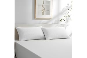 Southshore Fine Living, Inc. 20"x26" White Pillow Covers Standard Size Set of 2, Decorative Quilted Pillow Shams Fit Twin/Full/Queen Bed Pillows and Complement Queen Quilt Set, Bright White