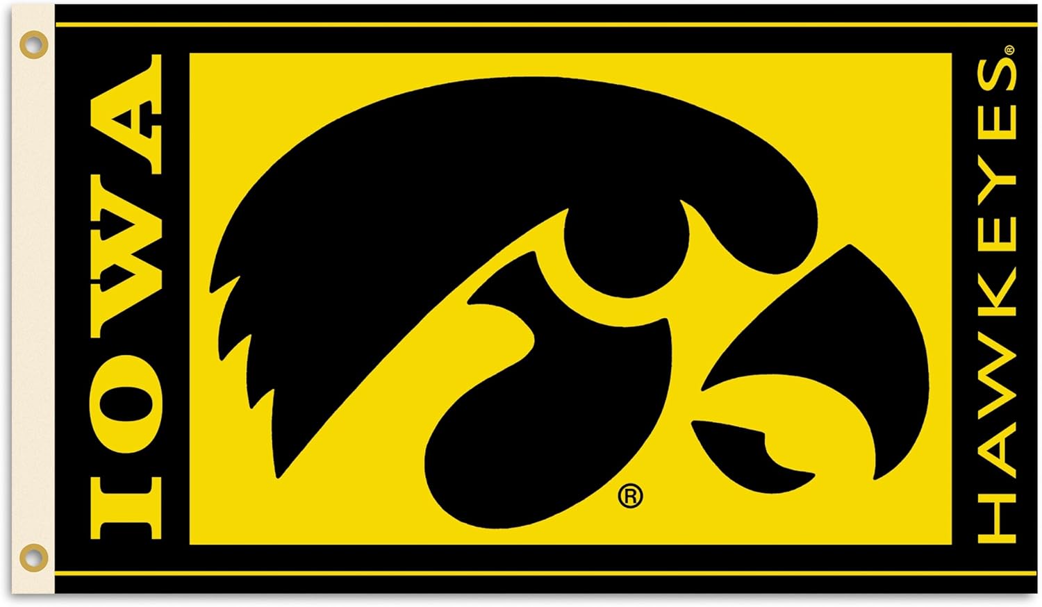 BSI NCAA College Iowa Hawkeyes 3 X 5 Foot Flag with Grommets