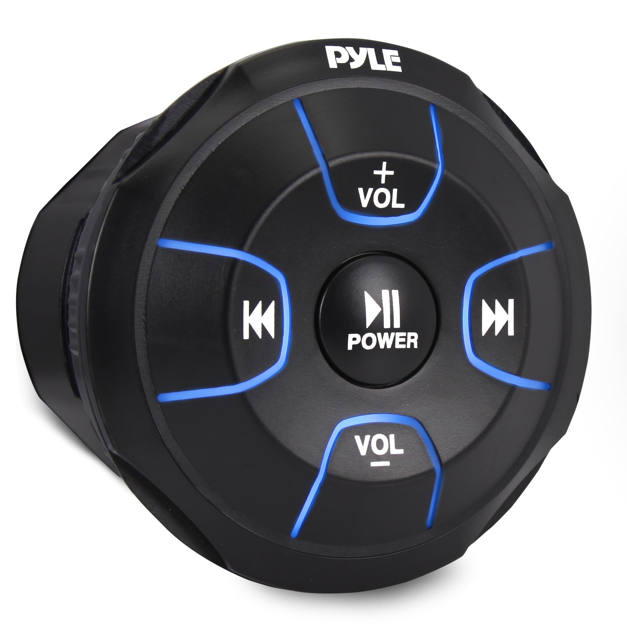 Photo 1 of Pyle Amplified Wireless Bluetooth Audio Controller - 300 Watt Bluetooth Media Button, Waterproof Marine Receiver Remote Control W/Aux, Mount for Car Truck Boat Marine Powersport Vehicles - PLMRBT18