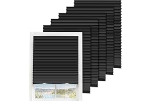 TOURI 6 Packs Temporary Blinds for Windows, Easy to Cut and Install, Window Shade 36" W x 72" L, Paper Blinds for Windows with 12 Clips