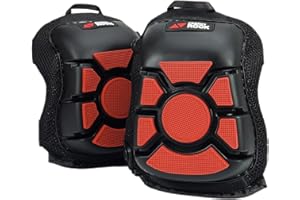 FREEKYROCK Professional Work Knee Pads for Work; Gardening Construction - Heavy Duty Kneepads with Non-slip Hardcap Thick Gel Cushion for Men Women, Industrial Tactical Knee Pads with Adjustable Elastic Straps Military Grade Rivets Buckle