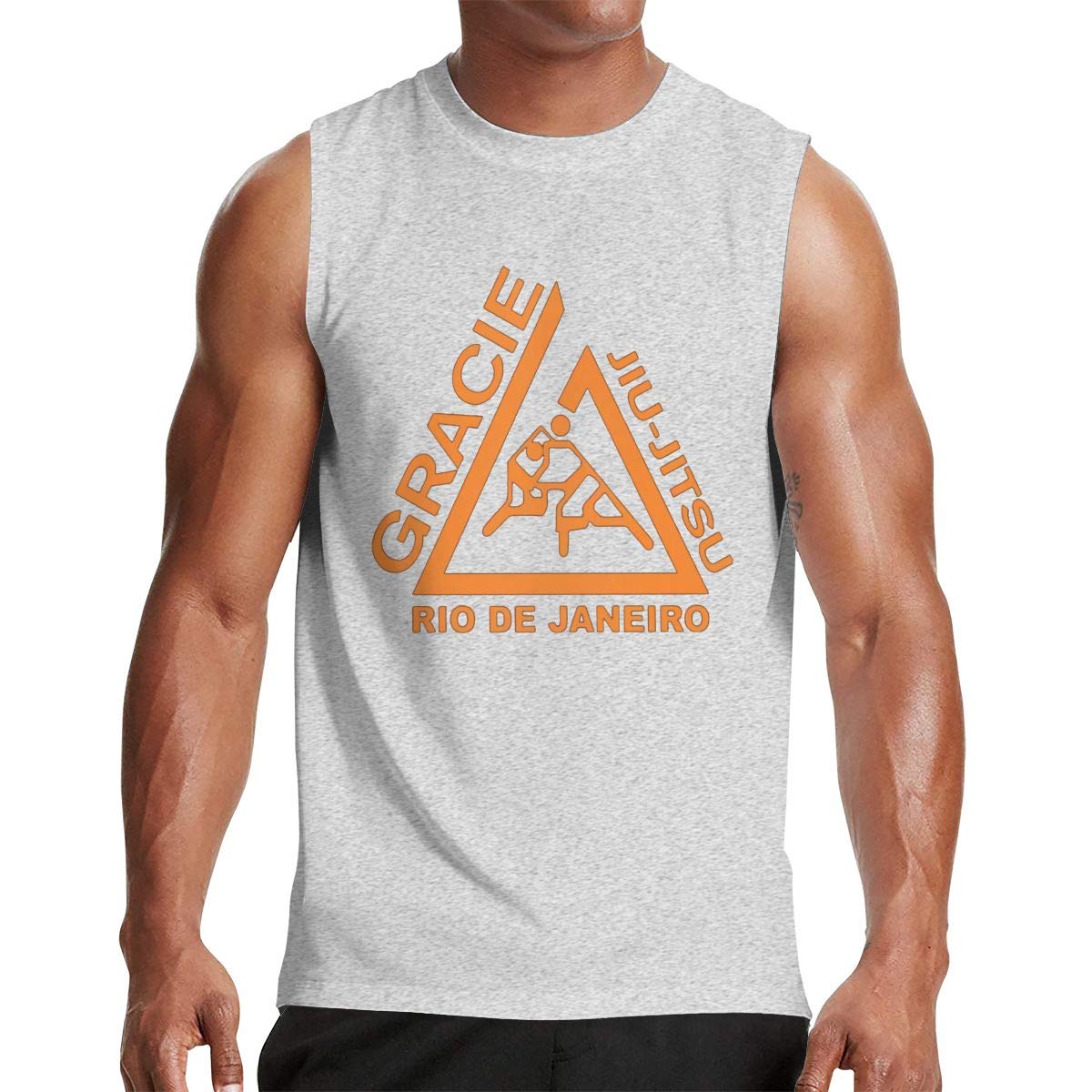 Gracie Jiu Jitsu Juijitsu Sleeveless Workout Muscle Bodybuilding T Shirt