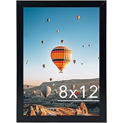 JCJMY 8x12 Picture Frame Black for Wall Hanging or