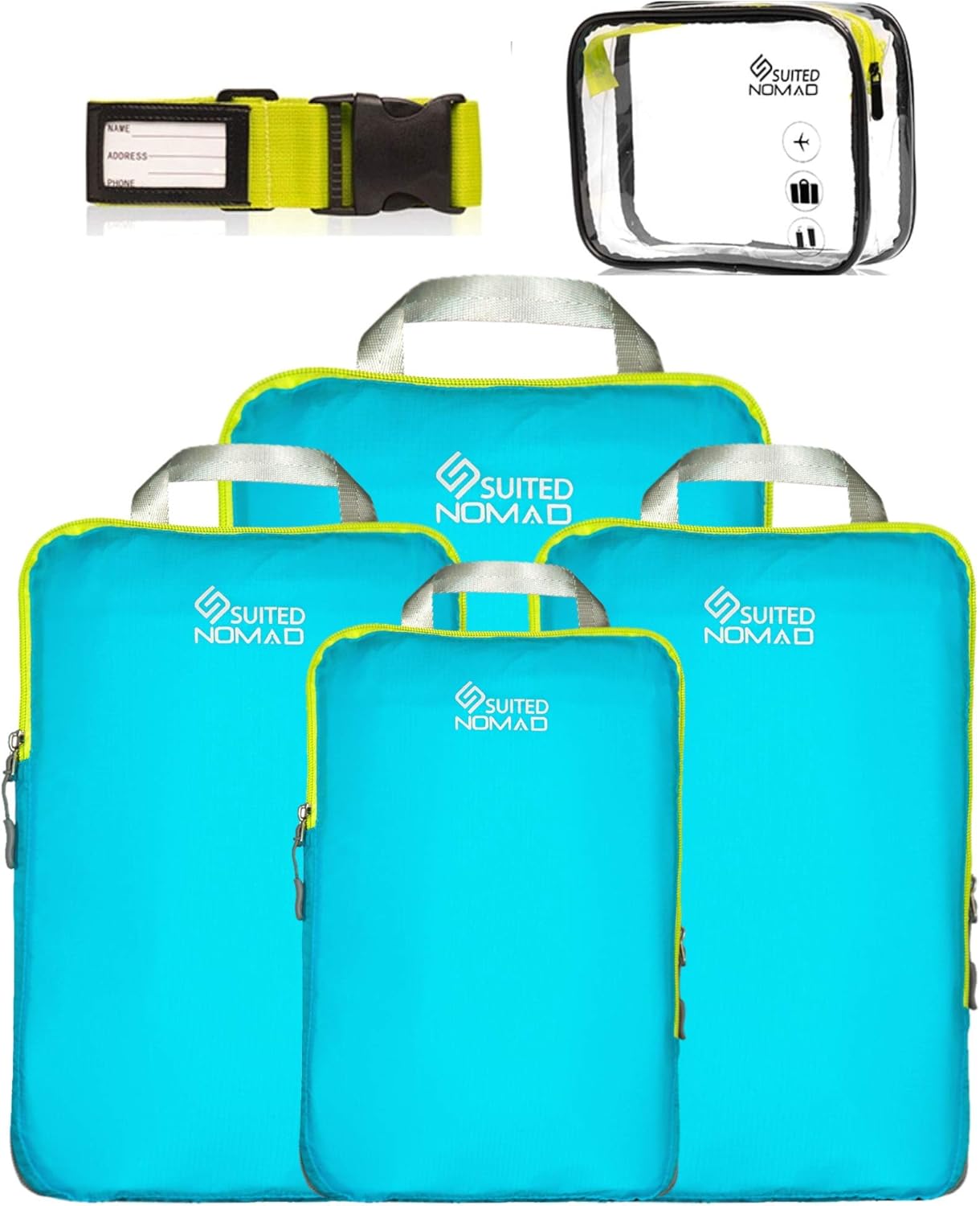 SUITEDNOMAD Compression Packing Cubes Set,Ultralight Travel Organizer