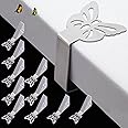 CUNGLIN Tablecloth Clips for Outdoor Thick Tables 10 Pack, Butterfly Picnic Table Cloth Holder Clip Indoor, Heavy Duty Stainless Steel Cover Clamp for Party Wedding Home Restaurant Camping Accessories