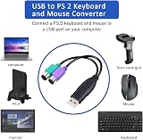 UCEC PS2 to USB Adapter Converter Cable for Keyboard Mouse view 2