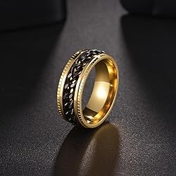Udolfly Mens Fidget Rings Anxiety Rings for Men