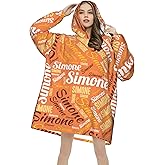 Custom Wearable Blanket Hoodie, Personalised Hooded Blanket With Picture Face for Girls, Boys, and adults Christmas Gifts