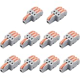 Litoexpe 10 Pcs 1-in-3 Out Wire Connectors | Nylon, Push-In, for Electrical Wiring