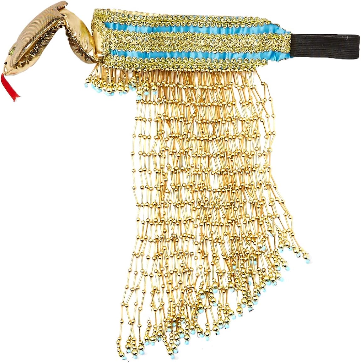 Forum Novelties Women's Egyptian Costume Accessory Asp Snake Beaded Headpiece, Gold, One Size: Clothing