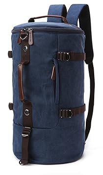 WOMJIA Reisetsache Sporttasche Weekender Tasche Handgepäck aus Canvas Segeltuch Vintage 40 Liter