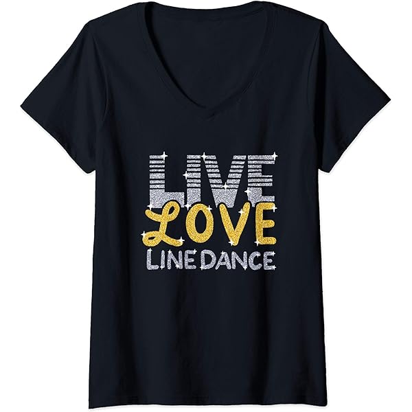 Amazon.com: Womens Love Line Dance V-Neck T-Shirt : Clothing
