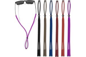 VOOGLASS Glasses Strap(6 PCS) Sports Eyeglass Strap,Adjustable Sunglasses Lanyard Neck Holders Cord Retainer for Men Women