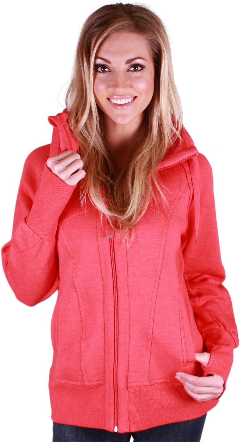 Mondetta Women's Full Zip High Collar Fitted Fleece Jacket
