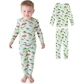 Posh Peanut Boys Pajamas - PJs for Kids Made of Soft Viscose from Bamboo, Long Sleeve Toddler PJs & Matching Boys Pajama Sets