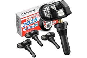 Autel TPMS Sensors Set of 4, MX Sensor 2 in 1 for Tire Pressure, 315MHz + 433MHz Press-in OE-Level (Rubber Stem) TPMS Sensor Programmed by TS408S TS508 TS508WF MP900TS MS906 PRO-TS Scanner