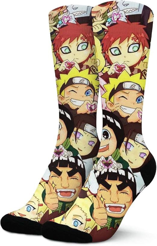 Amazon.com: Cozy Crew Socks Naruto-Shippuden-All-Characters- Running Compression Socks High 