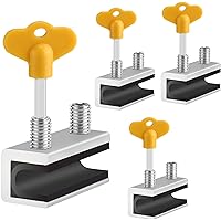 Window Locks, 4 Sets Sliding Security Window Lock with Key for Vertical&Horizontal Sliding Windows&Sliding Doors, Adjustable 