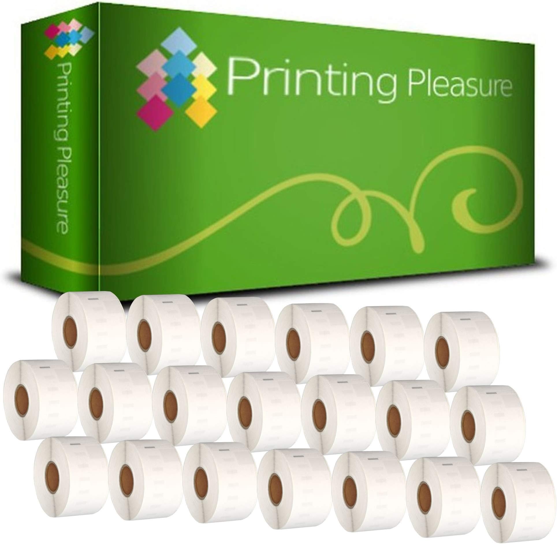 Printing Pleasure 20x 99012 36mm x 89mm Standard Address Labels Compatible with Dymo LabelWriter 4XL 450 400 330 320 310 Twin Turbo Duo Seiko SLP 450 400 240 200 120 100 Pro - White