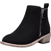Amazon.com | Women's Ankle Boots Low Heels Short Booties Casual