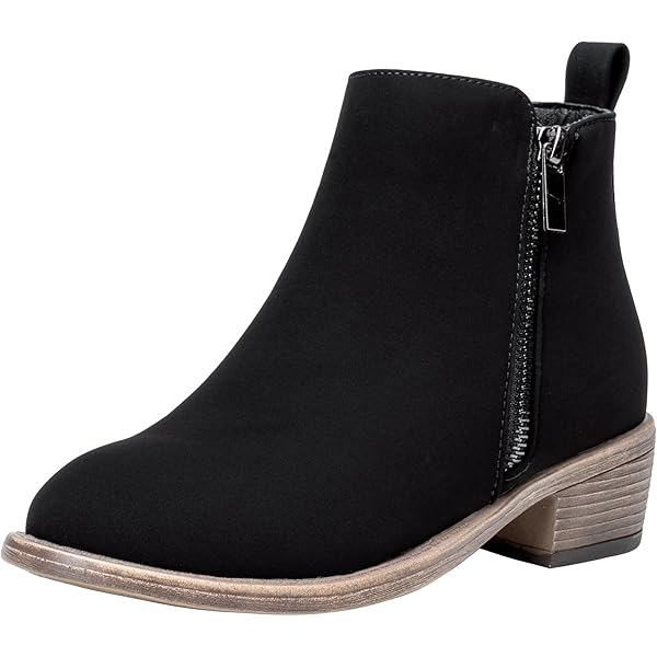 Y’s lady’s short boots black 25〜25,5cm Amazon.com | Jeossy Women's Black Ankle Boots, Low Chunky Heel
